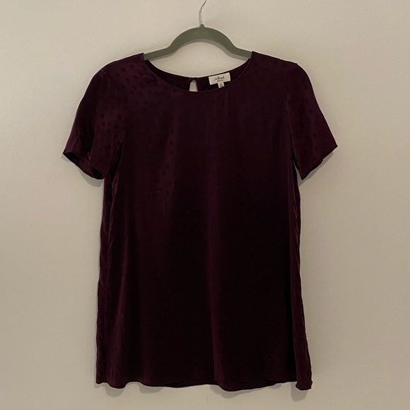 Purple Wilfred Cypres Silk Polka Dot Blouse - Picture 2 of 5